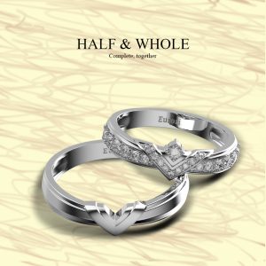 Nhẫn đôi Half & Whole