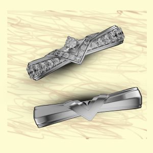 Alternative view of Nhẫn đôi Half & Whole